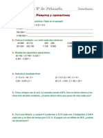 Matematicas 6º Vacaciones