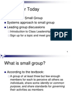 Week1 - Introduction to Small Group
