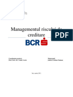 Managementul Riscului de Creditare La BCR