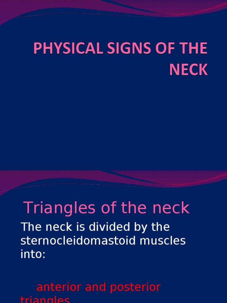 Physical Signs of The Neck | PDF | Neck | Common Carotid Artery