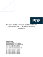 Manual Clasificador Cargos en Administracion Publica -- 1995