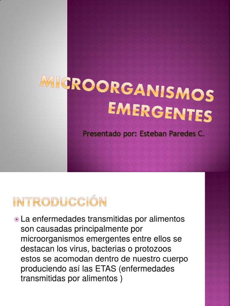 Microorganismos Emergentes | PDF | Diarrea | Alimentos