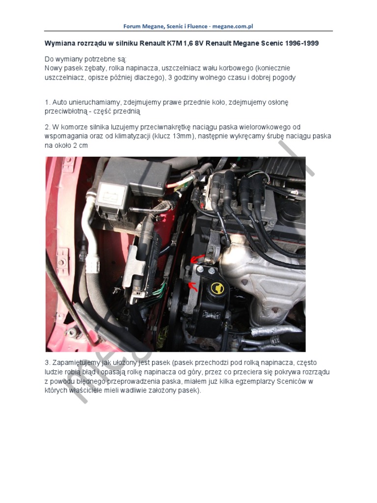 Wymiana Rozrządu W Silniku Renault K7M 1 PDF