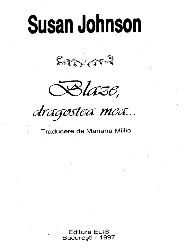 Susan Johnson Blaze Dragostea Mea | PDF