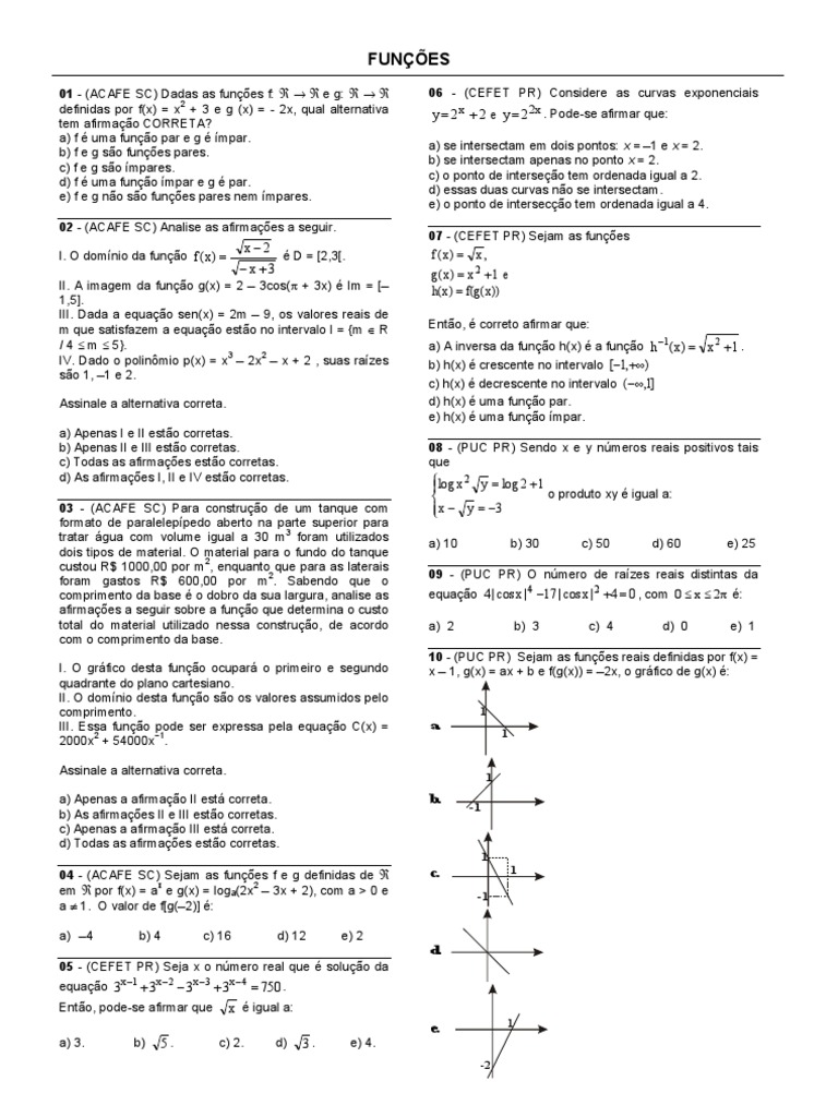 Modulo De Funcoes Med E Ufrgs Pdf 2 Funcao Matematica Equacoes