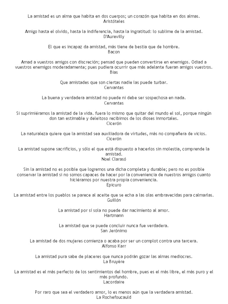 Reflexiones sobre la Amistad | PDF | Amistad | Amor, image size:768x1024