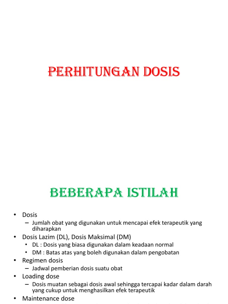 Matfar Perhitungan Dosis | PDF