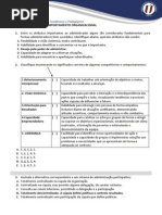 Banco de Questoes - Comportamento Organizacional