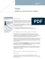 Working Alone (HSE Guidance) 11-4877