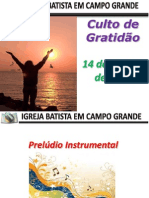 Culto de Gratidão e Louvor