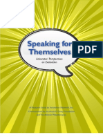 Speaking For Themselves: Advocates' Perspectives On Evaluation
