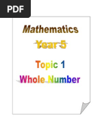 Topic 1 - Whole Numbers