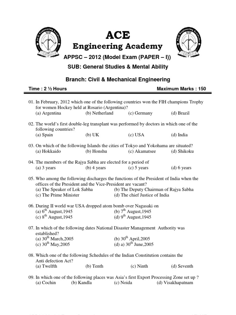 Mental ability test pdf image