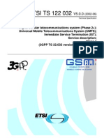 ETSI TS 122 032: Technical Specification