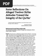 Download Some Reflections on Alleged Twelver Shia Attitudes Towards the Integrity of the QurAn by Afzal Sumar SN151246482 doc pdf