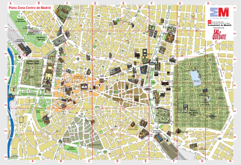 Mapa Callejero del Centro de Madrid | PDF | Arte
