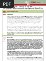 Regional Mixed Migration Summary For July 2012: Country Djibouti