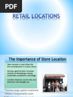 Unit IV Retail Locations