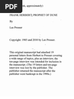 Frank Herbert Prophet of Dune
