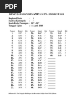 IPS Kunci Jawaban SIMAK UI 2010 Kode 807 Dan 907