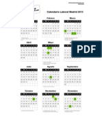 Calendario Laboral Madrid 2013 PDF