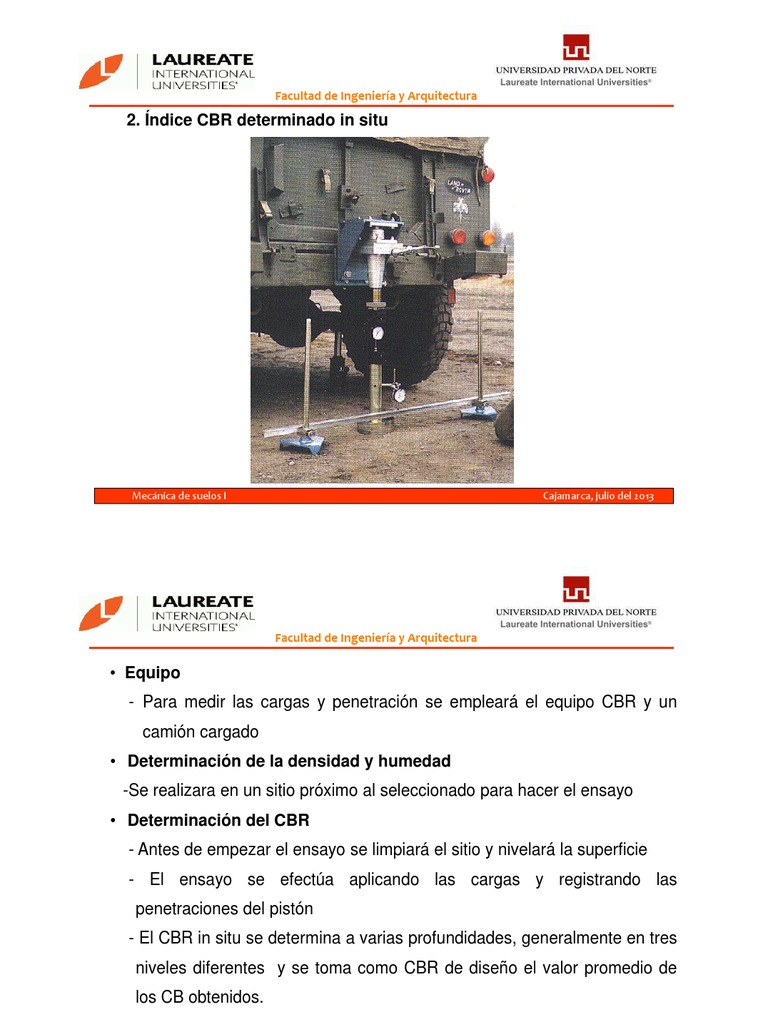 CBR in Situ | PDF | Mecánica de suelos | Pistón