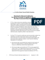 Ftth Council North America Standard of Certification Issue