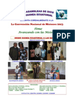 CONVENCION MISIONERA (The Poster from the Missions Convention of the Assemblies of God of Equatorial Guinea)