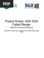 Project AvatarASX ASX SGX Failed Merger