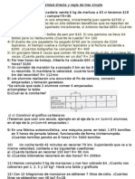 Ejercitación de Proporcionalidad Directa y Regla de Tres Simple