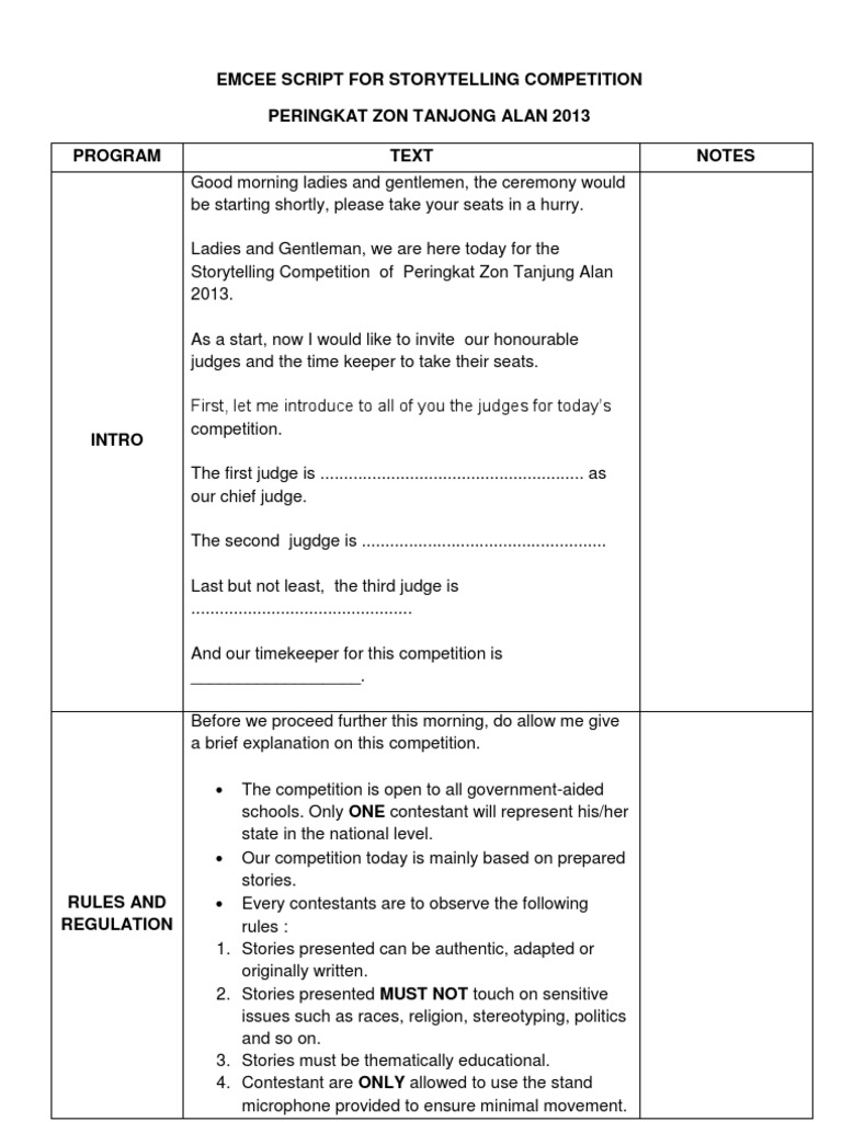 07119a Emcee Script Template Wiring Resources