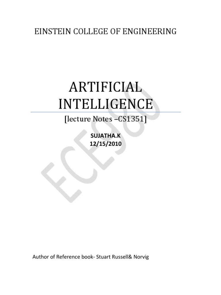 1351 Artificial Intelligence | PDF
