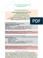 Préprogramme au 1er juillet