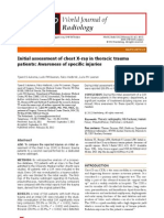 Initial Assessment of Chest X-Ray in Thoracic Trauma Patients Awareness of Specific Injuries