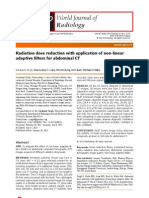 Radiation Dose Reduction With Application of Non-linear Adaptive Filters for Abdominal CT