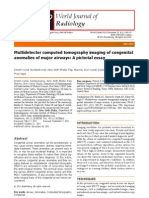 Multidetector Computed Tomography Imaging of Congenital Anomalies of Major Airways a Pictorial Essay