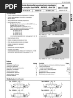 Válvula direcional proporcional com regulagem