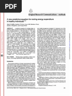 A New Predictive Equation For Resting Energy Expenditure in Healthy Individualsı