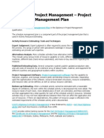 Diploma in Project Management - Project Management Plan