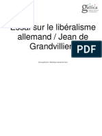 Grandvilliers de Jean - Essai Sur Le Libéralisme Allemand PDF