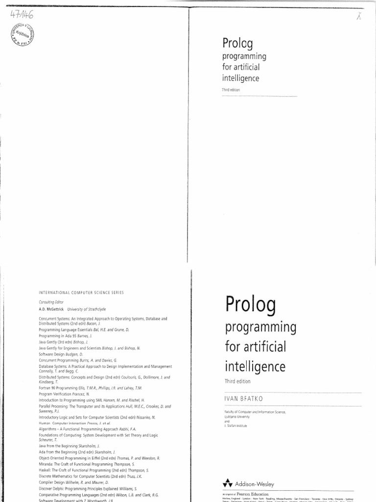 Ivan Bratko - Prolog Programming For Artificial Intelligence | PDF