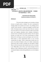 Download A  STUDY ON BRAND   LOYALTY AMONG SMARTPHONE    USERS   IN MADURAI   CITY by rinoshabanu SN151350230 doc pdf