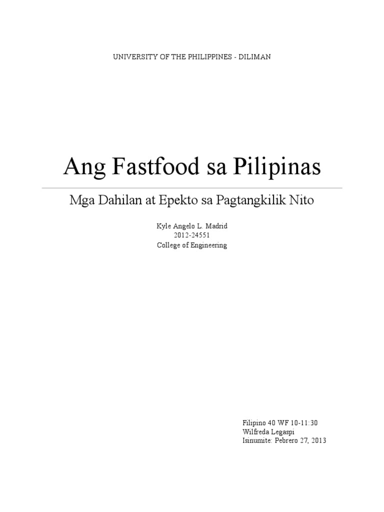 Table of contents term paper example image