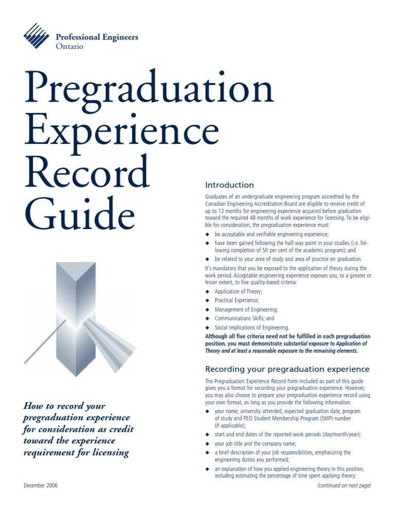 Guide For PreGraduation | PDF