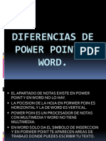 Diferencias de Power Point y Word