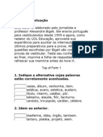 Exercício Sobre Acentuação