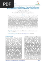 Correlation Between Enhanced Vegetation Indices and Rainfall Patterns of Kurnool District