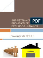 Tema 6 Subsistema de Provisión de Recursos Humanos