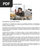 Controlando La Frustración Laboral