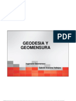 Geodesia Y Geomensura: Ingeniero Geomensor: Gabriel Aravena Vallejos